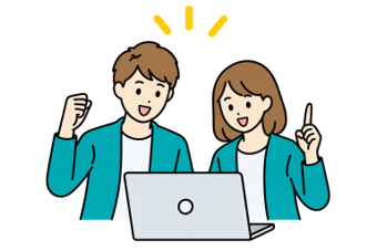 デジタル化に取り組む担当者のイラスト